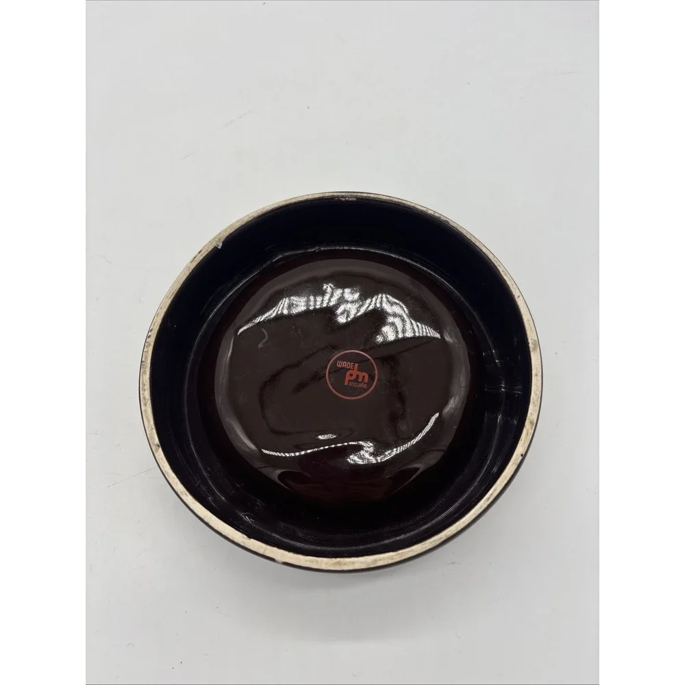 Vintage Brown Ashtray Made In England BowMore Pure Whiskey. 6 Inch Diameter.